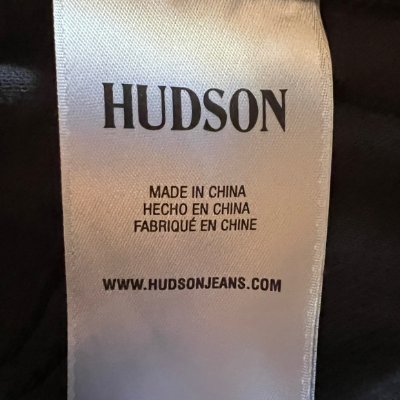 🌈 HUDSON Black Wide Leg Flare Linen Pants High Rise Size 30/10 - Picture 7 of 13